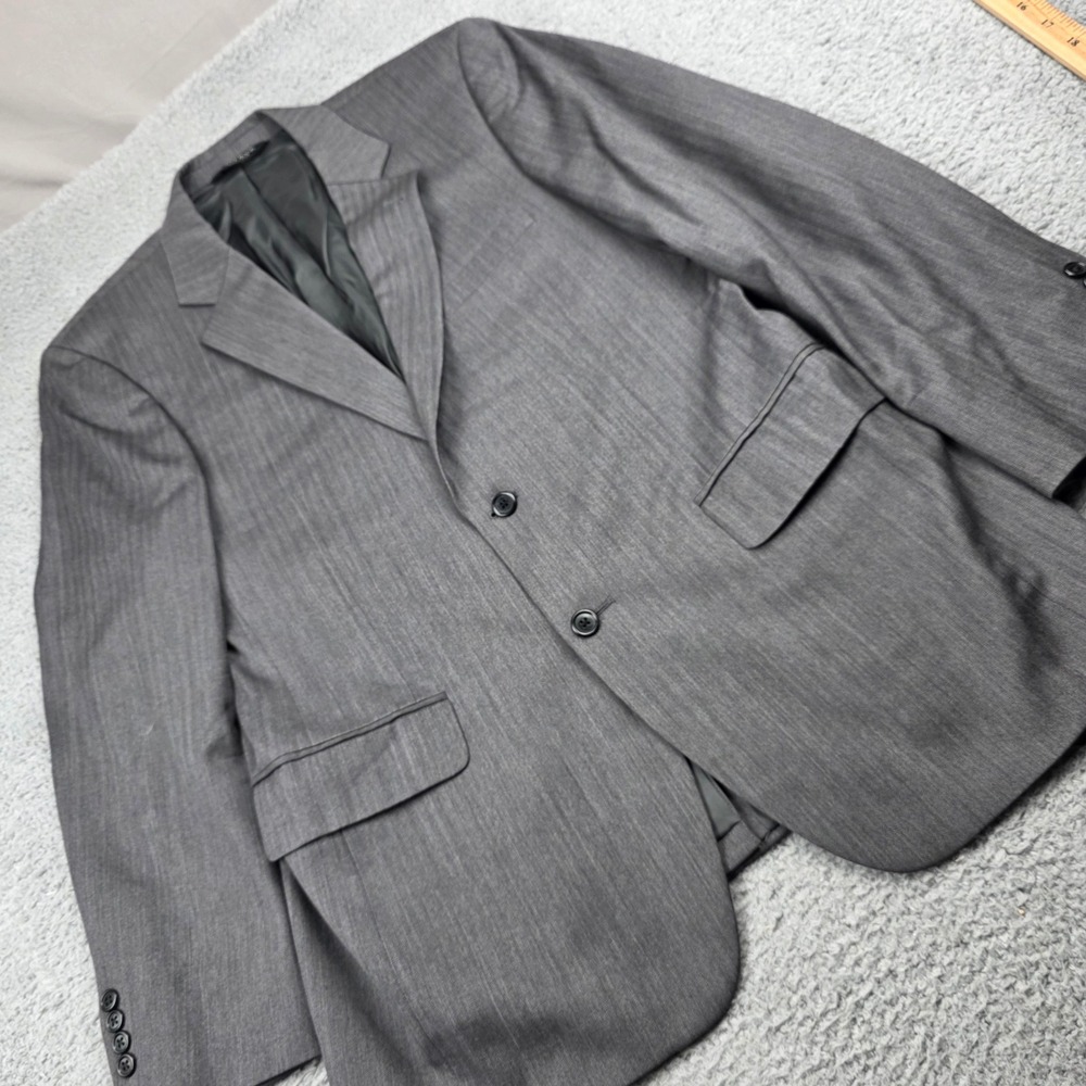 Jos A Bank Signature Collection‎ Mens 41R Blazer Gray 100% Wool 2 Button Jacket